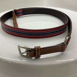Coach Leather Belt Size Large Women’s  Red Blue Brown 3969